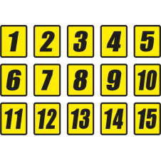 Números de carrera 1/10