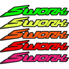 Individuell NEON gestaltete Sponsorenaufkleber (A5)