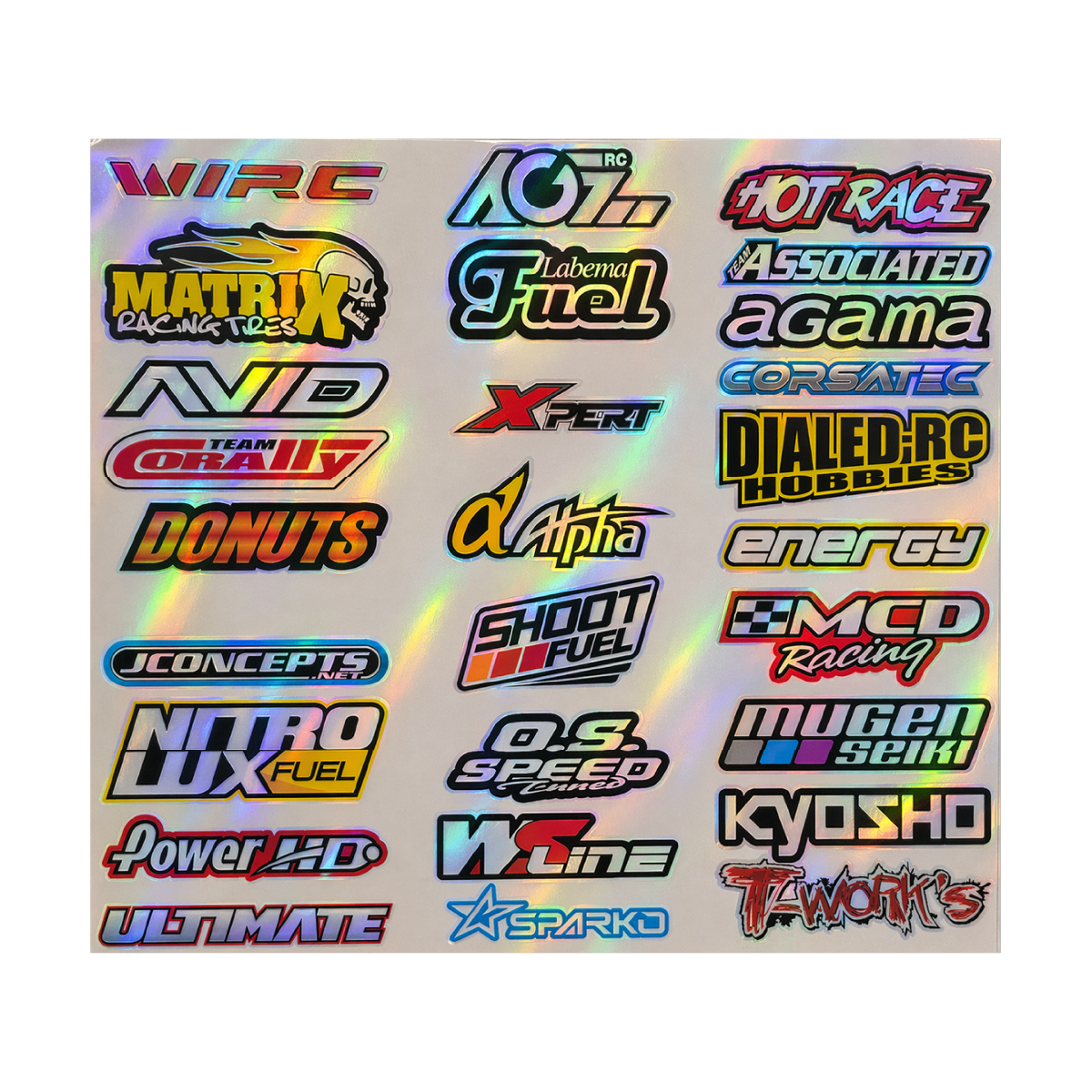 Stickers Sponsors personnalisés Holographique (A4)