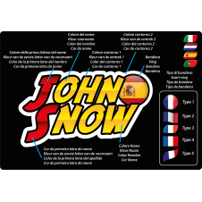 Etiquetas holográficas personalizadas con nombres (A5)