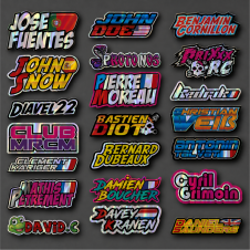 Custom Holographic Name Stickers (A5)