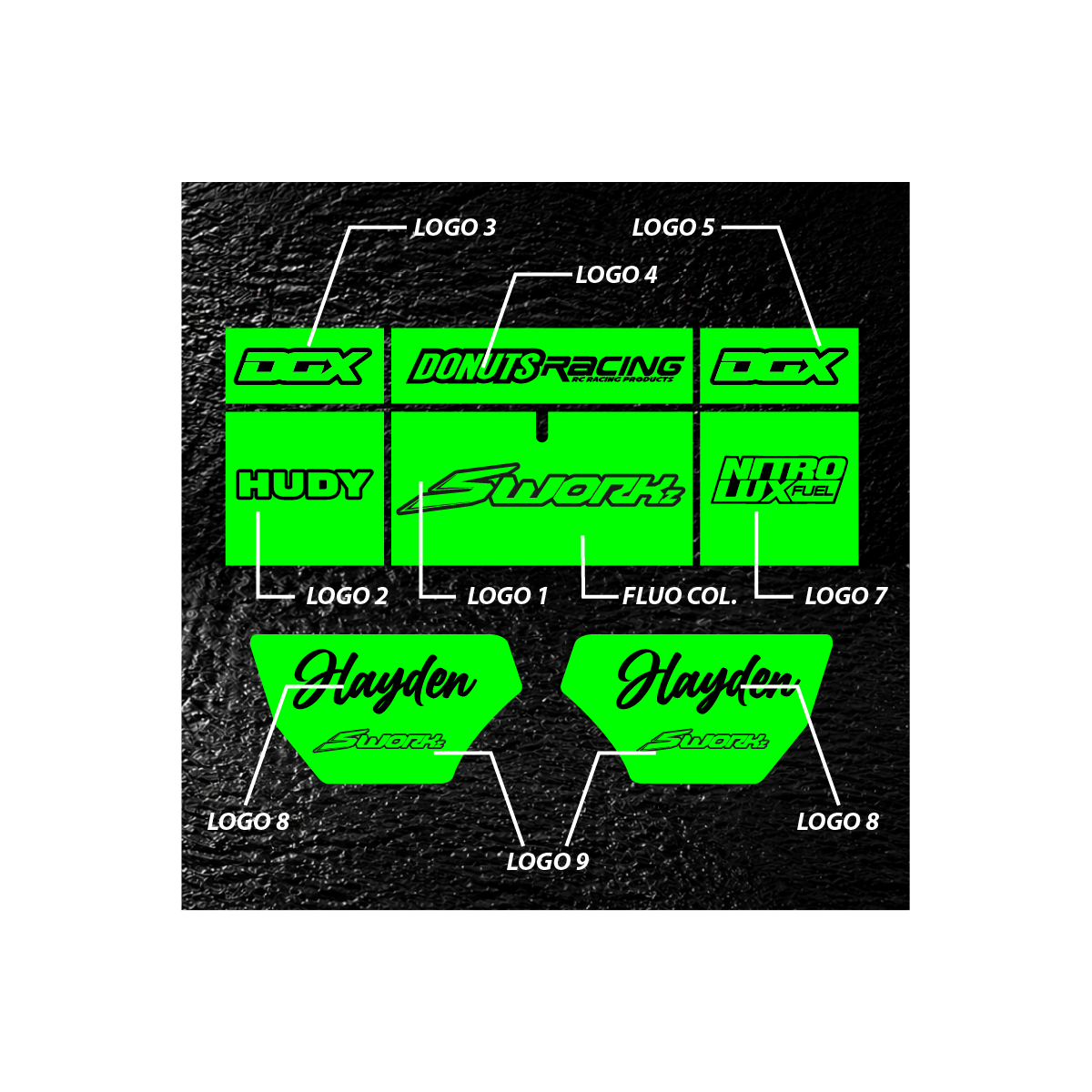 Carcasas personalizadas para alerones FLUO (2)