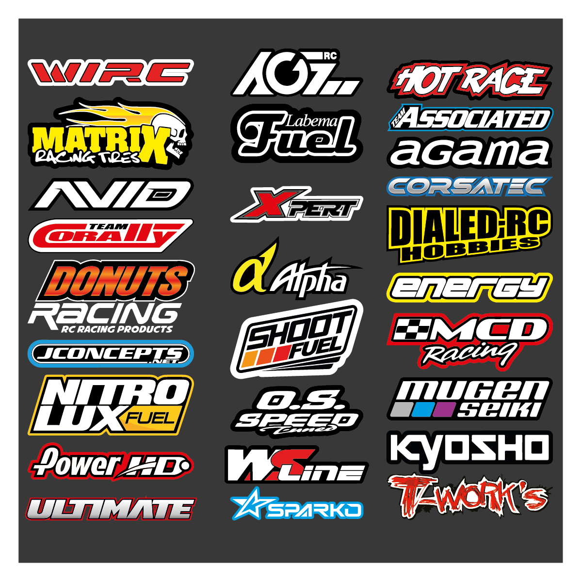 Stickers Sponsors personnalisés Quadri (A3)