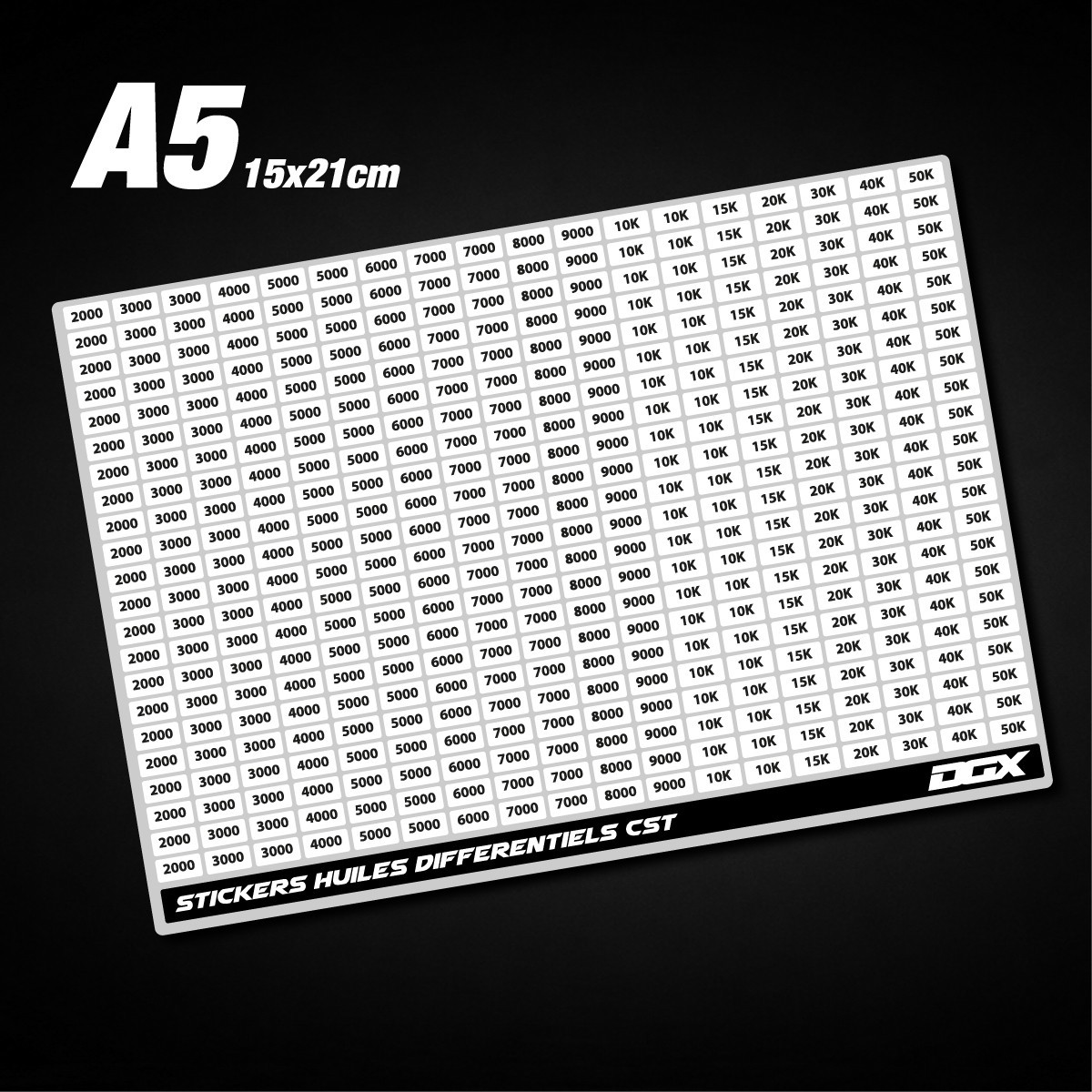 CST Oil Grade Stickers for Differentials (A5)
