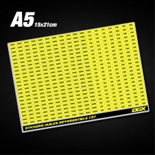 etiquetas de grados de aceite CST para diferenciales (A5)