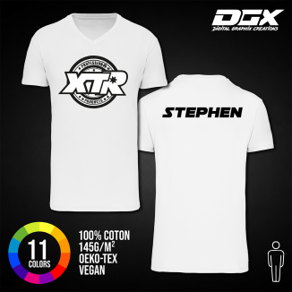 Camiseta con cuello en V personalizable