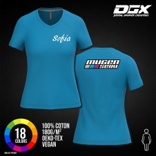 Camiseta de cuello en V para mujer personalizable