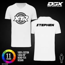 T-shirt com decote em V personalizável